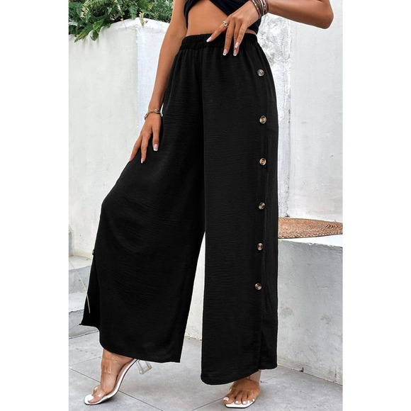Button Down Wide Leg Pants - Picture 4 of 4